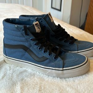 Vans blue high top sneakers